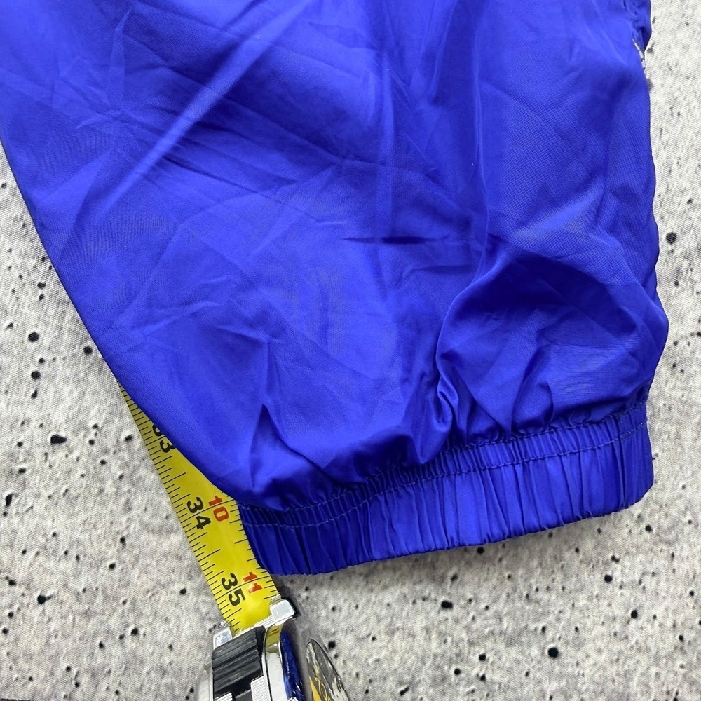 Vintage 90s Nike Team Blue White Swoosh Lined Ankle Zip Track Pants Mens 2XLT - Picture 7 of 9